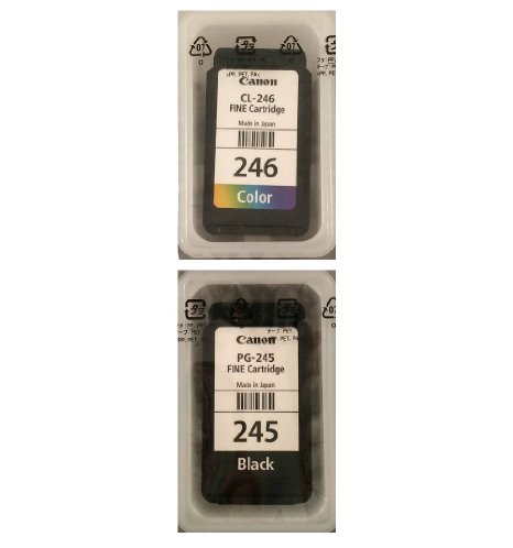 Canon 245246 Bulk Packaging Black and Color Ink Cartridges for Canon MG2520 MG2920 and MG2420 Ink - 2 Piece