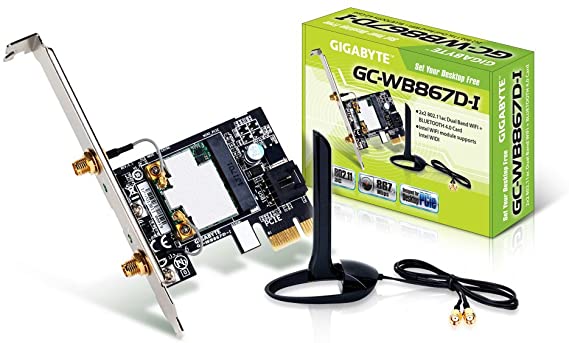 Gigabyte GC-WB867D-I REV Bluetooth 4.2/Wireless AC/B/G/N Band Dual Frequency 2.4Ghz/5.8Ghz Expansion Card