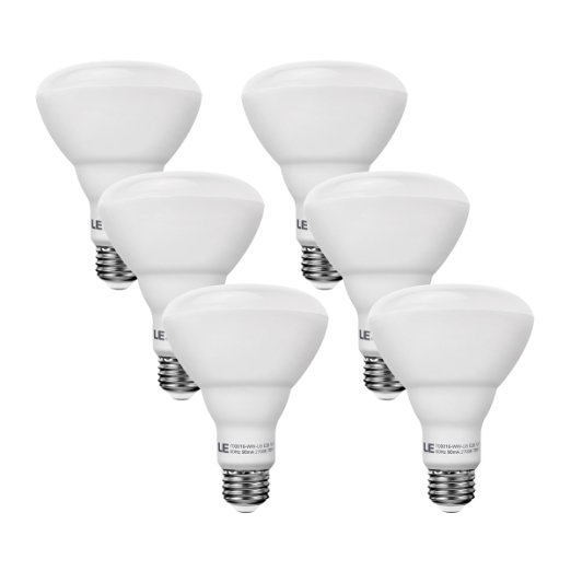 LE 10W Dimmable BR30 LED Bulbs, 65W Incandescent Bulb Equivalent, 750lm, Warm White, 2700K, 110° Flood Beam, E26 Medium Base, LED Indoor Flood Light Bulbs, LED Light Bulbs(6 Pack)