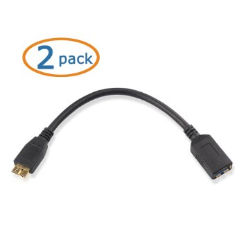 Cable Matters 2-Pack Micro-USB 30 OTG Adapter in Black for Samsung Galaxy S5 and Note 3