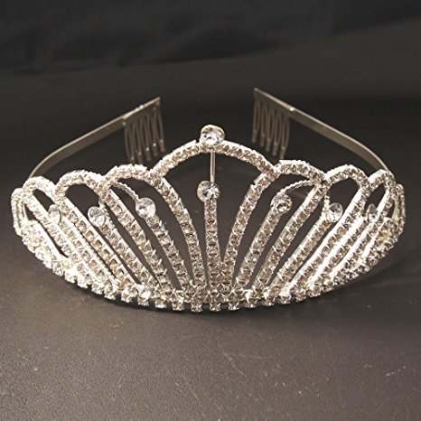Crazy K&A Adult Ceremony Rhinestone Tiara Crystal Crown Headband n Headband