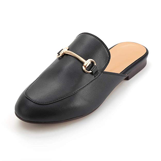LaRosa Womens Leather Oxford Backless Slipper Slip-ONS Loafer Shoes