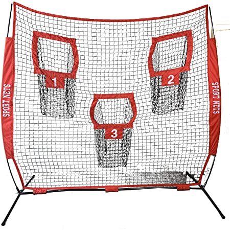 Hit Run Steal Heavy Duty Football Throwing Net | Great for Quarterback Training Throwing Target Practice. Each Portable Football Target net has 3 Targets and Comes with a Carry Bag.