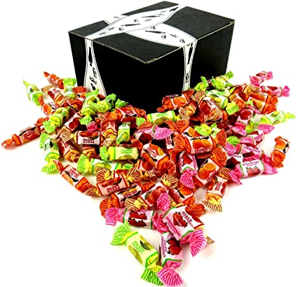 GoLightly Assorted Sugar Free Fruit Chews, 2 lb Bag in a BlackTie Box