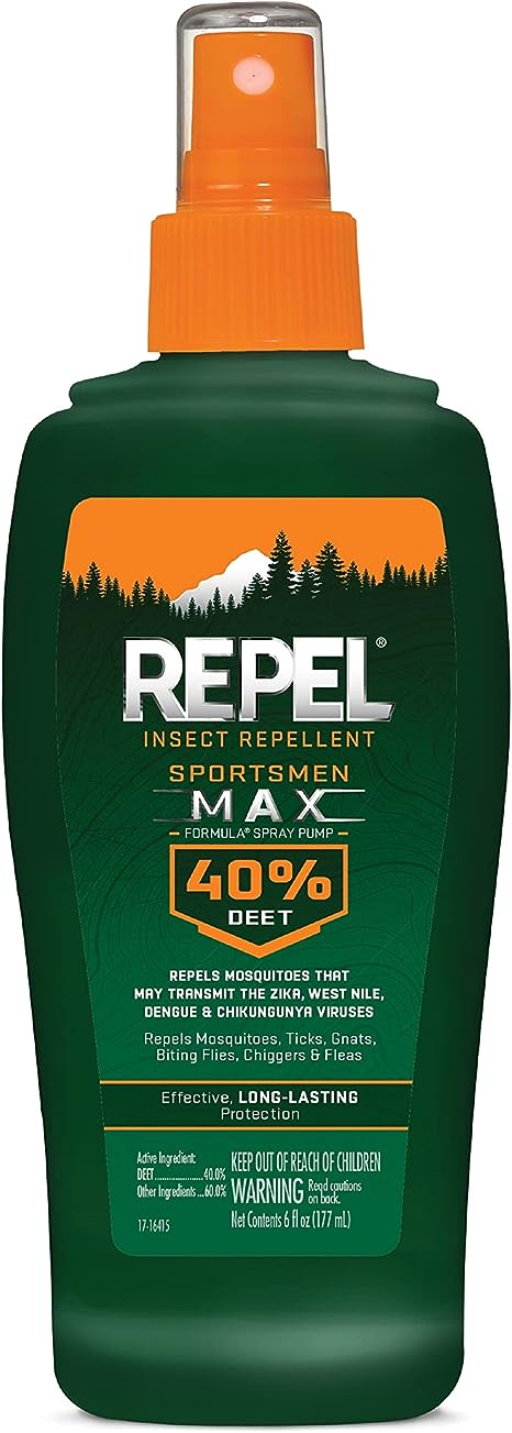 Repel 94101 6-Ounce Sportsmen Max Insect Repellent 40-Percent DEET Pump Spray, Case Pack of 1