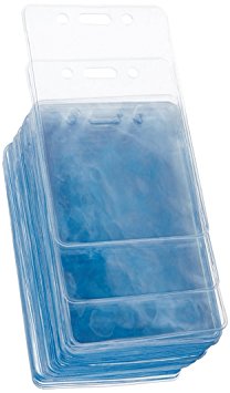 AmazonBasics Clear Badge Holder - Vertical (Pack of 50)