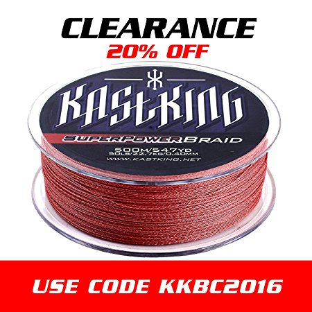 KastKing SuperPower Braid Fishing Line 500M (550 Yards)/1000M(1100 Yards) Advanced Superline