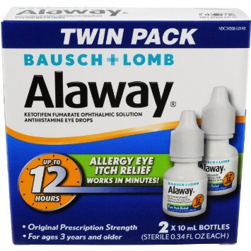 Alaway Antihistamine Eye Drops, 0.34 Ounces, 2 Count