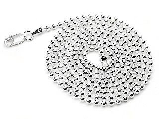 2mm Sterling Silver Bead or Ball Chain Necklace(Lengths 14",16",18",20",22",24",26",28",30",36")