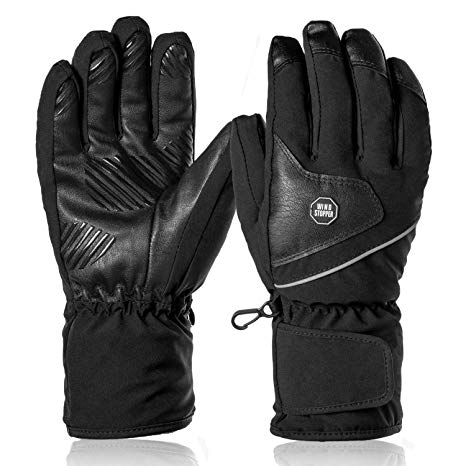 HiCool Winter Ski Gloves for Men Women Double Layer Thicken Warm Snowboard Waterproof Cold Weather Outdoor Gloves