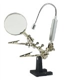 SE MZ1013FL Helping Hand Magnifier with Flexible Neck LED Flashlight