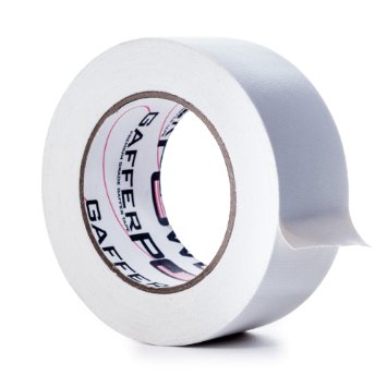 Professional Premium Grade Gaffer Tape by Gaffer Power - Made in the USA - White 2 Inch X 30 Yards - Heavy Duty Gaffer's Tape