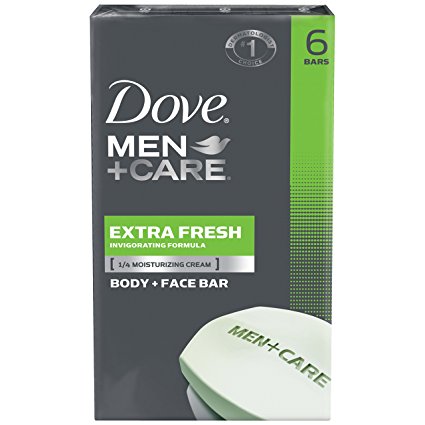 Dove Men Care Body and Face Bar, Extra Fresh 4 oz, 6 Bar