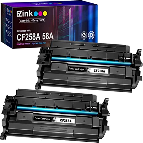 E-Z Ink (TM) Compatible Toner Cartridge Replacement for HP 58A CF258A 58X CF258X to use with Laserjet Pro M404n M404dn M404dw M404 Laserjet Pro MFP M428fdw M428fdn M428dw M428 Printer(Black, 2 Pack)