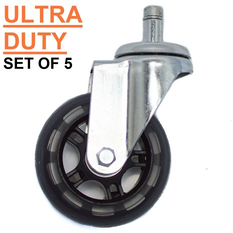 Rollerblade Caster Wheels (Steel) - Smooth Gliding on All Floors - Ultra Duty Universal Fit