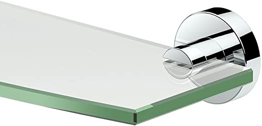 Gatco 4636 Glam Glass Shelf, 20 Inch, Chrome