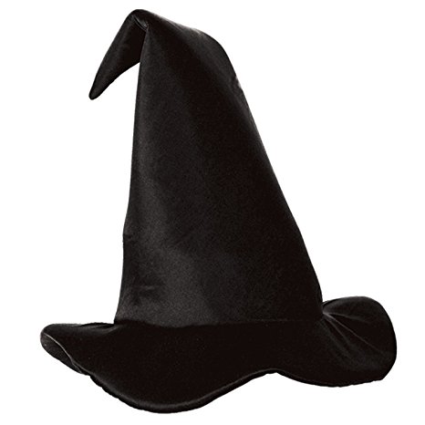 Satin-Soft Black Witch Hat Party Accessory (1 count) (1/Pkg)