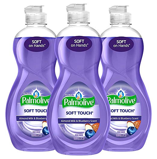 3 Pk. Palmolive Ultra Soft Touch Dish Soap, Almond Milk and Blueberry - 10FL. Oz