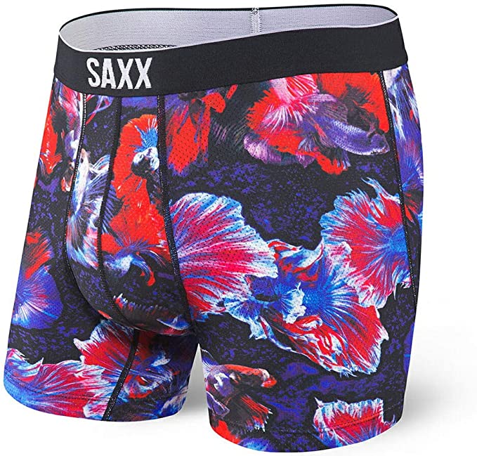 Saxx Underwear Men's Boxer Briefs – Volt Men’s Underwear – Boxer Briefs with Built-in Ballpark Pouch Support