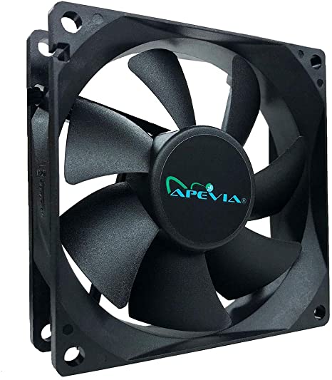 Apevia CF4S-BK 80mm 4pin Molex   3pin Motherboard Black Case Fan - Connecting to Power Supply or Motherboard