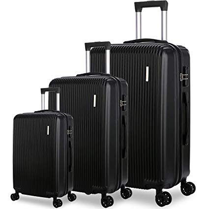 DFAVORS Luggage Sets Carry on Suitcase Set Hardside Expandable Lightweight Set 3 Pieces (20”/24”/28”)