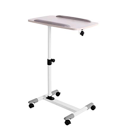 Mobile Laptop Desk Cart Projector Stand Overbed Table Height and Angel Adjustable Portable Computer Laptop Stand.