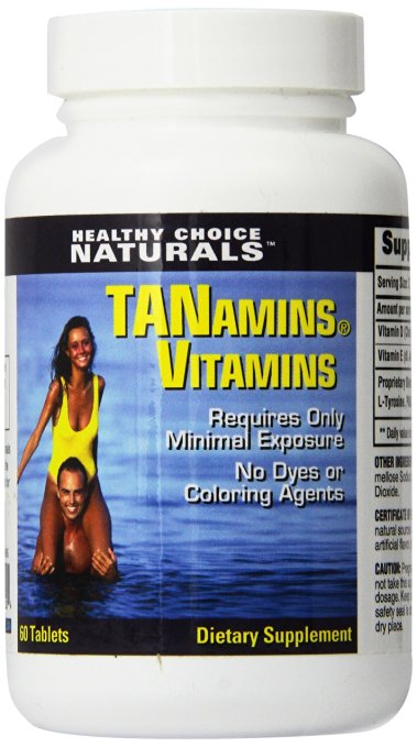 Tanamins Tanning Vitamin-Get a Darker Tan in Half the Time Without Expensive Tanning Beds-60 Count