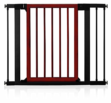 Munchkin Wood and Steel Designer Gate, Dark Wood/Silver (Discontinued by Manufacturer)