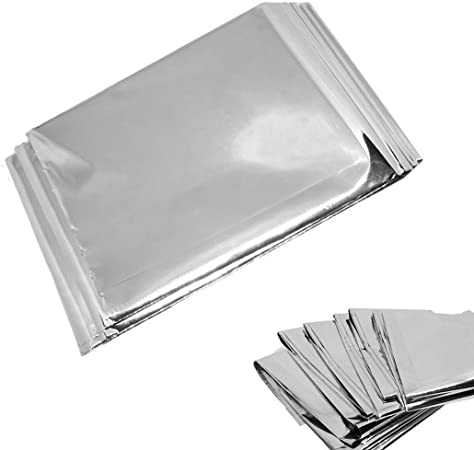 NYKKOLA Emergency Mylar Blankets - 84" X 52"(4 Pack) - Designed for NASA - Essentials for Outdoors, Hiking, Survival, Marathons or First Aid