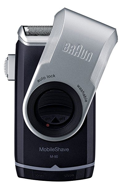 Braun MobileShave M-90 Men's Portable Electric Foil Shaver Travel Battery Razor