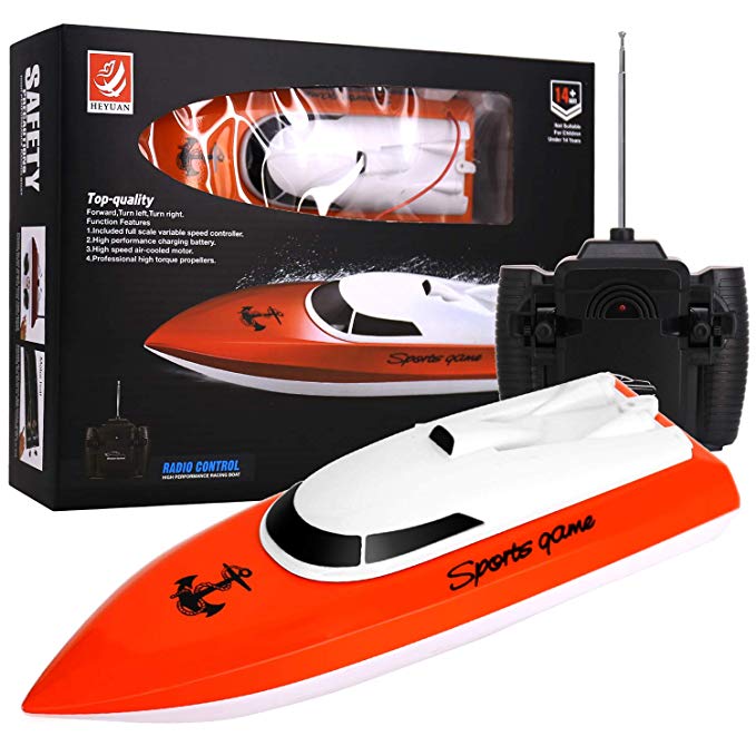 OSKIDE Remote Control Boat, 2.4GHz Remote Control Boat for Pool and Lakes, Electric RC Boat 180 Degree Auto Flip Recovery, High Speed Remote Boat Toys for Boys & Girls - Best Gifts for Adults & Kids