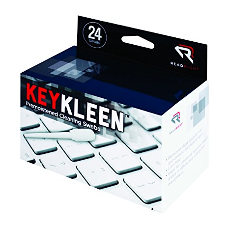 Read Right KeyKleen Keyboard Cleaner Swabs, 24 Swabs per Box (RR1243)