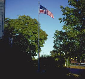 25 FT Heavy Duty Residential Flag Pole Complete Set with Valley Forge 4x6 FT US American Nylon Flag WindStrong®