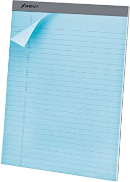 Ampad TOP20670 20-670 Evidence Blue Legal Ruled Pads, 8-1/2 x 11-3/4, 50 Sheets/pad, Dozen