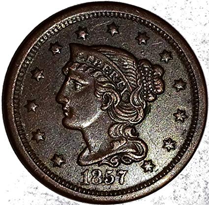 1839-1857 Braided Hair Large Cent by US Mint