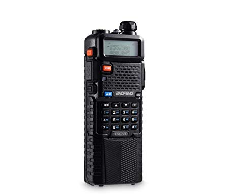 BAOFENG UV-5R Two-Way Radio Walkie Talkies, Dual Band, 128 Channels with 3800mah Battery and Earpiece-Black