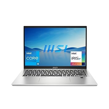 MSI Prestige 14 Evo, Intel 12th Gen. i5-1240P, 36CM FHD  60Hz Laptop (16GB/512GB NVMe SSD/Windows 11 Home/Intel Iris Xe Graphics/Urban Silver/1.29Kg), B12M-472IN