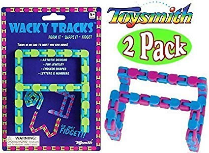 Toysmith Wacky Tracks Blue/Green & Blue/Pink Gift Set Bundle - 2 Pack