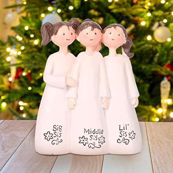 Willow Tree Figurines, Sculpted Hand-Painted Friendship Gifts for Friends Sister,Guardian Angel Statue as Inspirational Gifts Sympathy Gifts for Women Girls (C)