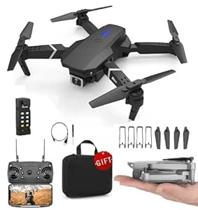 E-88 Foldable-Toy-Drone-with-HQ-WiFi-Camera-Remote-Control-for-Kids-Quadcopter-with-Flips-Mode-App-One-Key-Headless-Mode-functionality-Hold