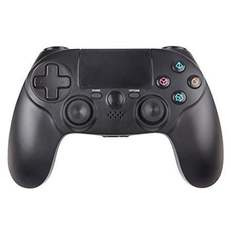 PS4 Controller, Sades C500 Bluetooth Gamepad DualShock 4 Wireless Controller for PlayStation 4, with Vibration Function Joystick Gamepad for PlayStation 4 - PS4 Game Controller (Black)