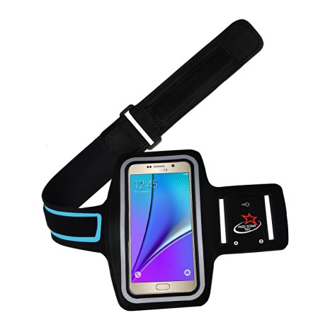 Samsung Galaxy Note 5 & Note 4 Running Armband with Extender Armband Strap By Red Star Tec