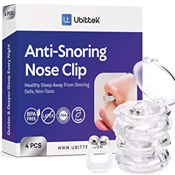 Ubittek Silicone Magnetic Anti Snoring Nose Clip - Stop Snoring - Nose Device - Professional Sleeping Aid Relieve Snore