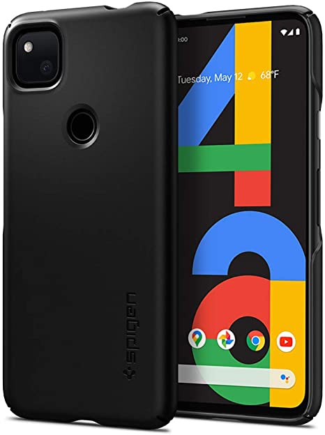 Spigen Thin Fit Designed for Google Pixel 4a Case (2020) [NOT Compatible with Pixel 4a 5G] - Black