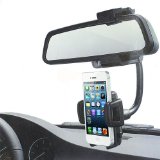 FlyStone Mount Holder Adjustable Car Rear View Mirror Cradle for iPhone Samsung Galaxy S4 I9500