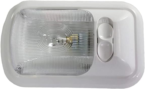 Diamond Group by Valterra 12V Single LED Replacement Dome Light, Eurostyle with 2 Way Switch, 12V, 4.75"x8", 215LUM. 3500K, 0.19A, 2 Wire Installation (1 Pack) - DG724051VP