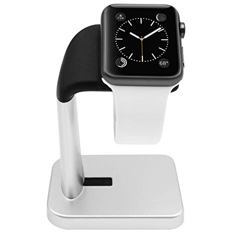 Macally Apple Watch Stand Holder - The Perfect Nightstand iWatch Charging Dock Station - Compatible with Smartwatch Series 4, Series 3, Series 2, Series 1 (44mm, 42mm, 40mm, 38mm)