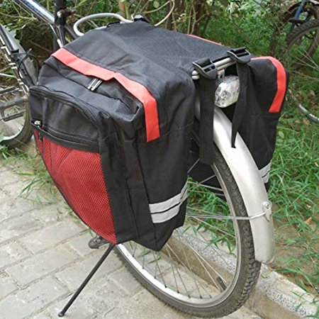 Meanhoo Cycling Multi Waterproof Cargo Bag Bike Rear Seat Trunk Bag Pannier Rear Seat Pack Lots Of Side Bags 600D PVC