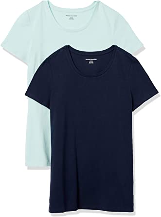 Amazon Essentials Women's 2-Pack Classic-Fit Short-Sleeve Crewneck T-Shirt