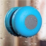Waterproof Speaker 5ive Wireless Bluetooth Shower Speaker Handsfree Portable Speaker with Mic Suction Cup for ShowersBathroomPoolBoatCarBeach for Apple iPhone Galaxy HTC Note Light Blue